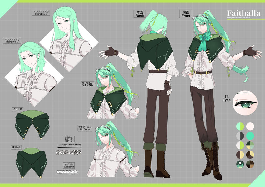 Reference Sheet &amp; Character Design by @Bluechocowitz